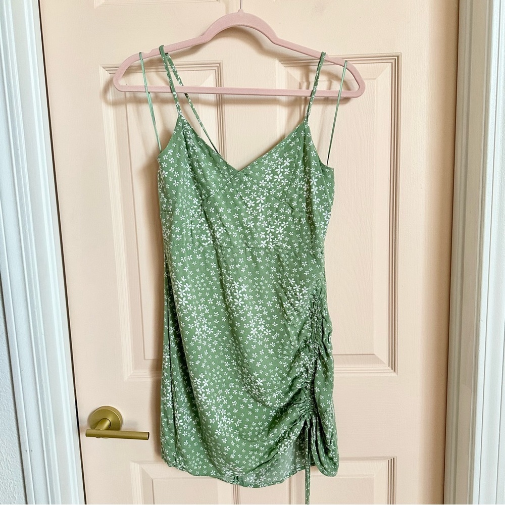Green floral LA hearts dress